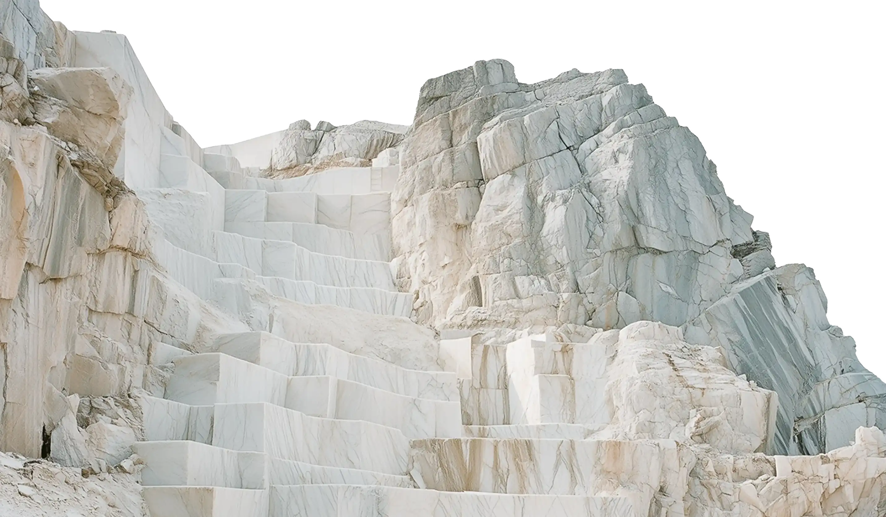 Quarry of luxury carrara marble